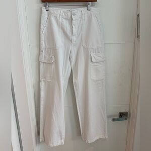Zara Off-White Cargo Pants